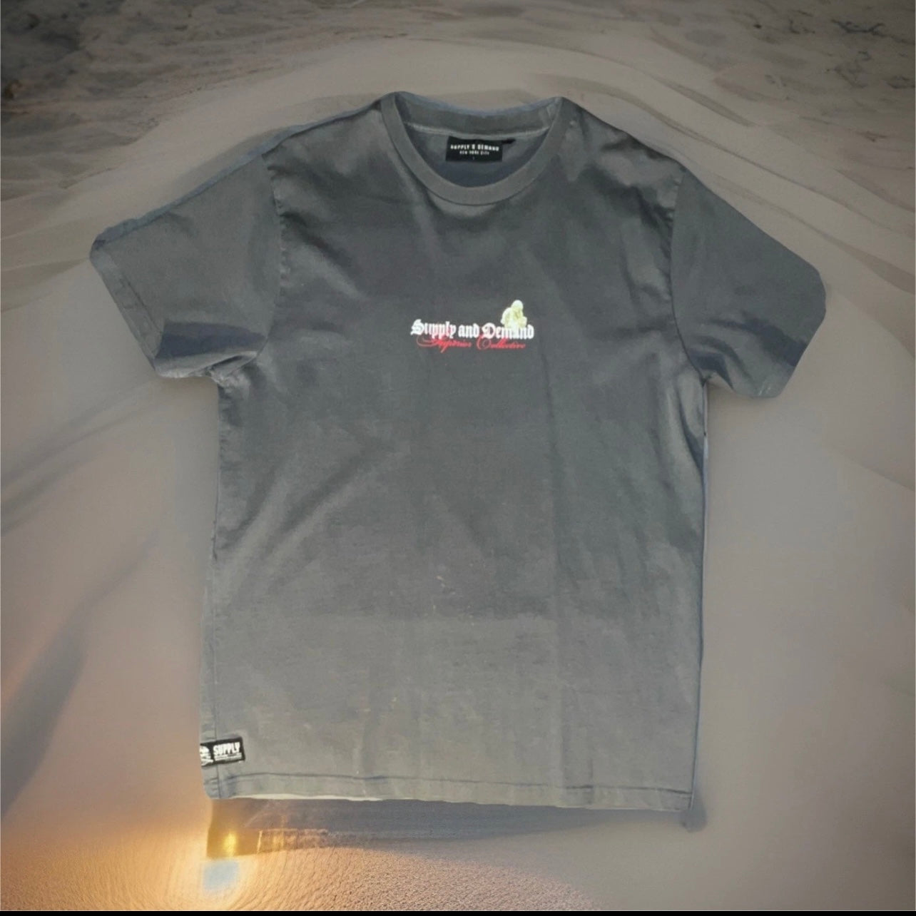 SUPPLY & DEMAND CO. "DEFIANCE" GRAPHIC MEN'S TEE (GRAY) (SHORT SLEEVE)